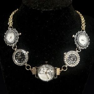 Handmade Watch choker necklace.